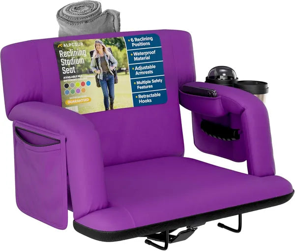 Alpcour Premium Siège de stade inclinable pour les bleachers avec support arrière