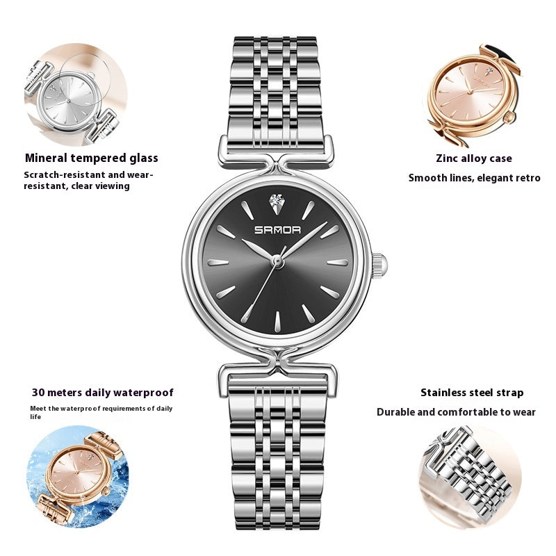 Montre en mailles rétro pour femmes