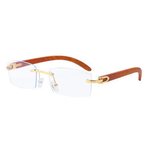 Lunettes de soleil de mode Lunettes de soleil homme ultra-claires sans cadre Marine Diamond Trimming Trend 75
