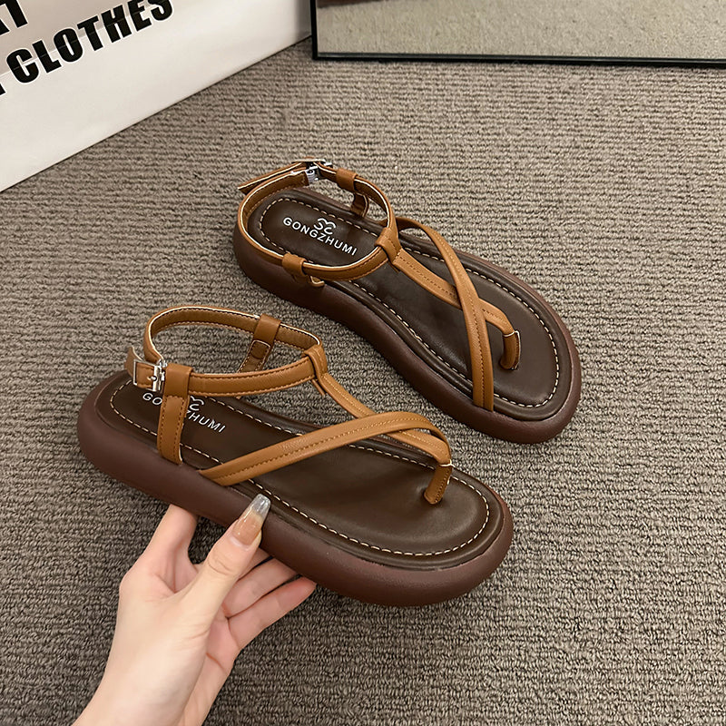 Sandales Femmes Summer Outdoor Wear Mode Haute Fin Versatile Femmes Chaussures Confortable pour D