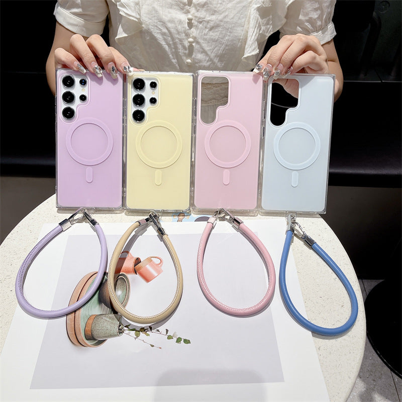 Macaron série de couleurs boîtier de téléphone magnétique