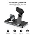 Chargeur de téléphone sans fil Watch Ecouteurs et charge téléphonique Standpliable et compact