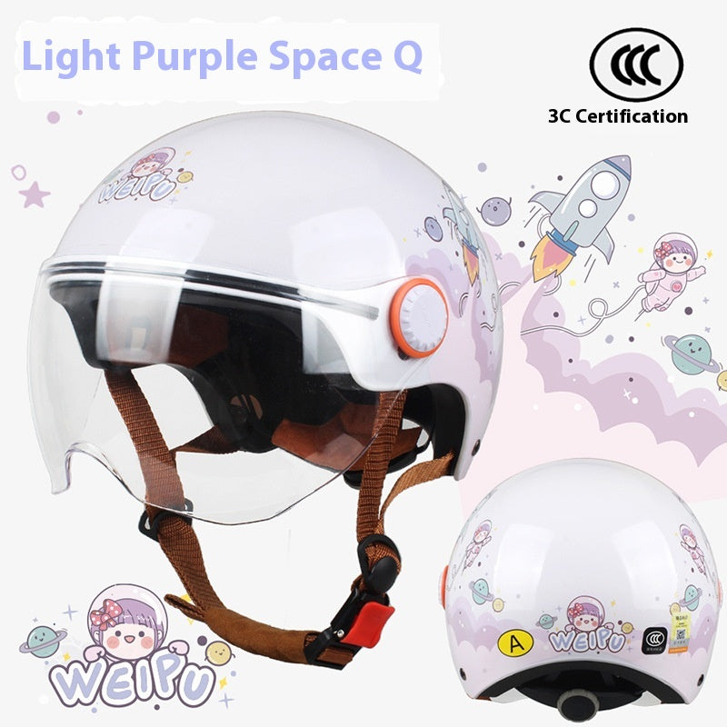 Cute Cartoon Windscreen Casque de voiture électrique