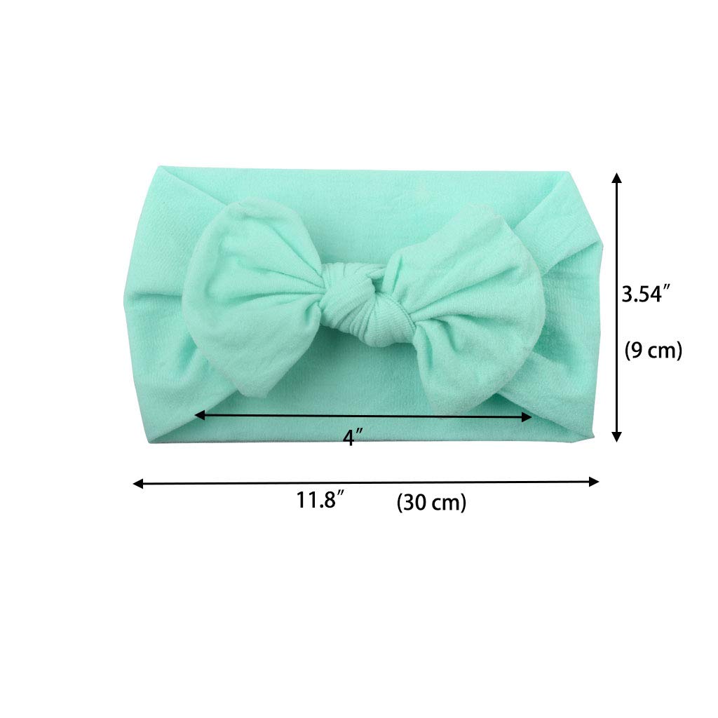 Bandes de tête Super Stretchy Soft Knot avec arcs de cheveux Tête Wrap Accessoires de cheveux pour nouveau-né B
