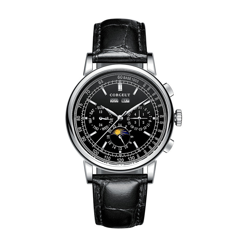Montre d'affaires mécanique automatique pour hommes