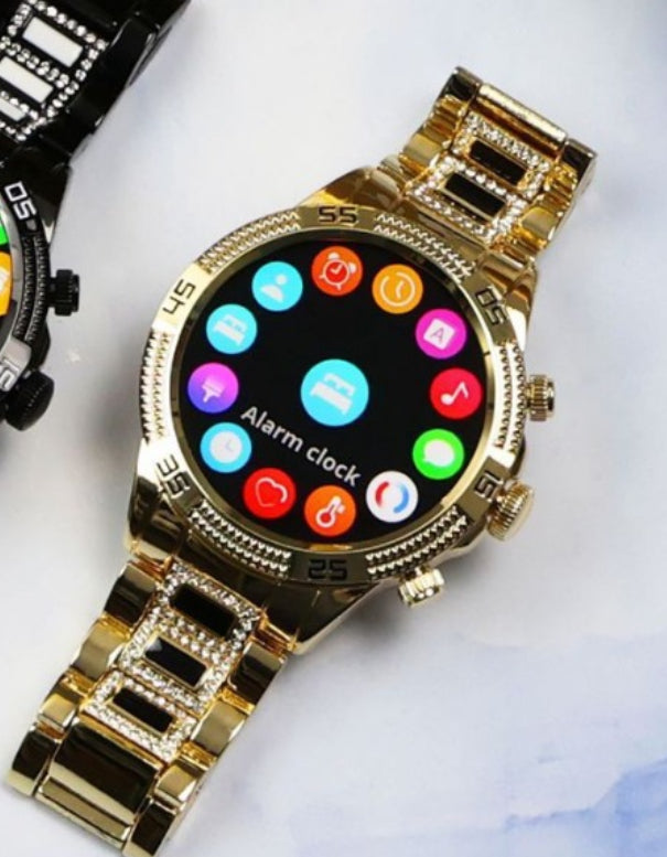 Bluetooth appelant Niche montre pleine diamant petite or