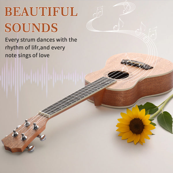 23en Ukulele de tableau de bord en bois de rose en acajou