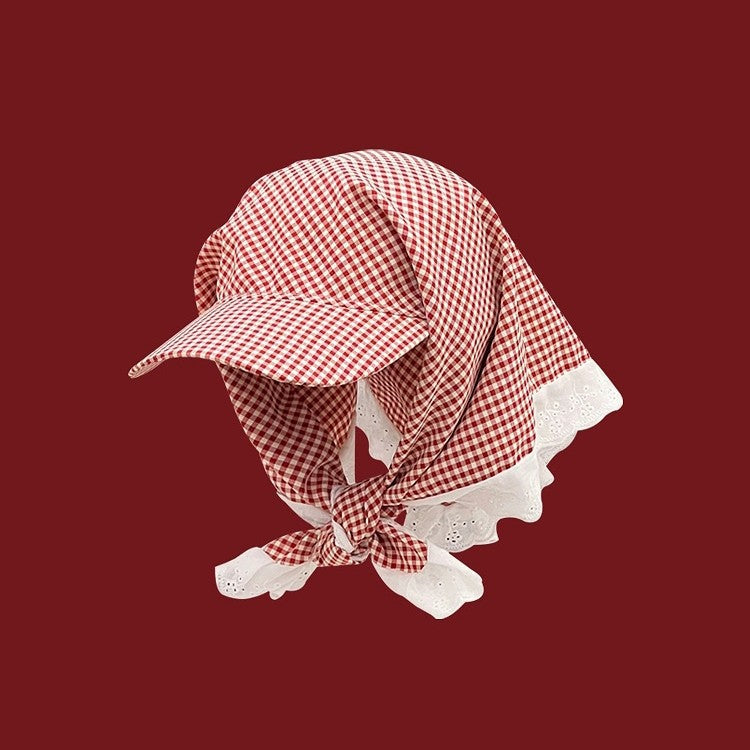 Tête en dentelle fraîche et chic de style japonais avec cravate pour femmes