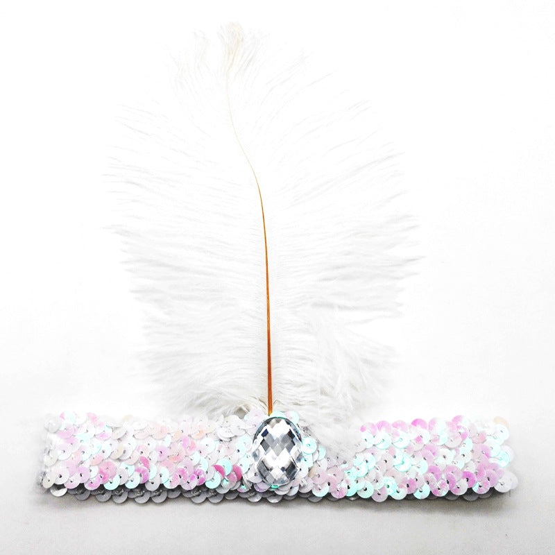 Les cheveux d'autruche sequined Diamonds Bandeau