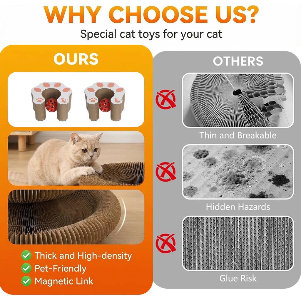 Jouet de chat,Tambour de chat Magic Organ, Jouet d'accordéon de chat recyclable pliable,Interactif