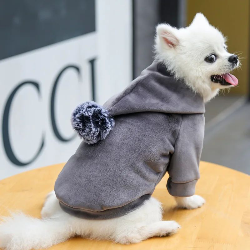 Animaux de compagnie Cat Vêtements Fleece Hairball à capuche Veste Hiver Kitty Petits chiens moyens Chats