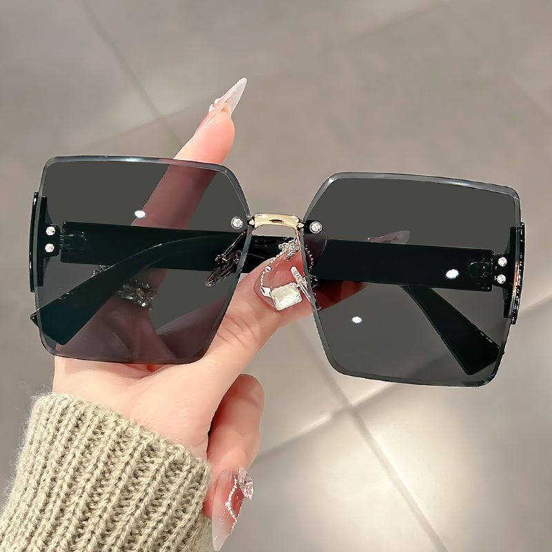 Femmes Lunettes de soleil carrées de surdimension