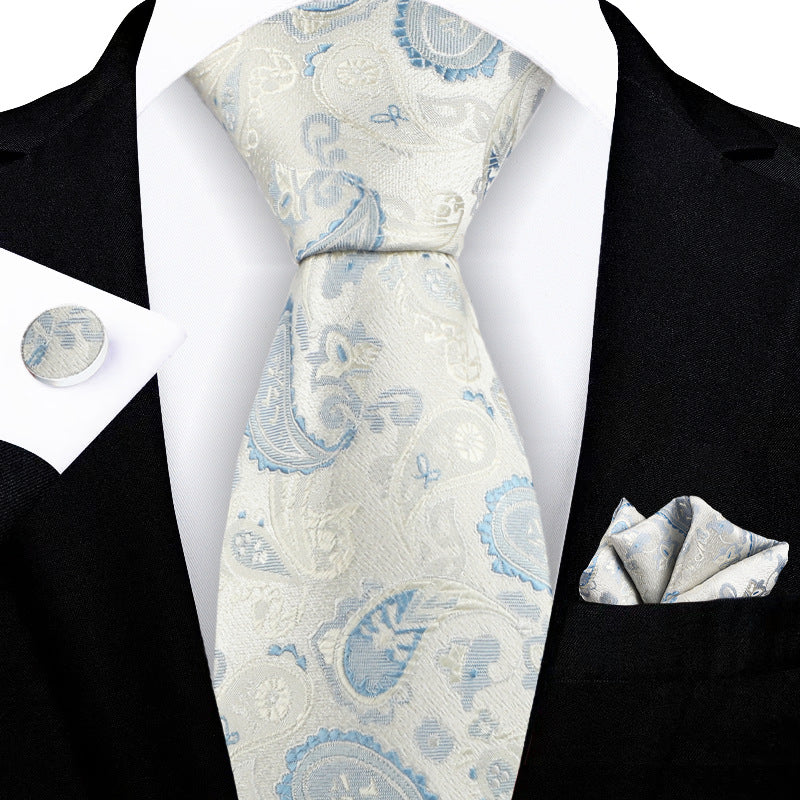 Cravate à fleurs de cajou broyée Jacquard