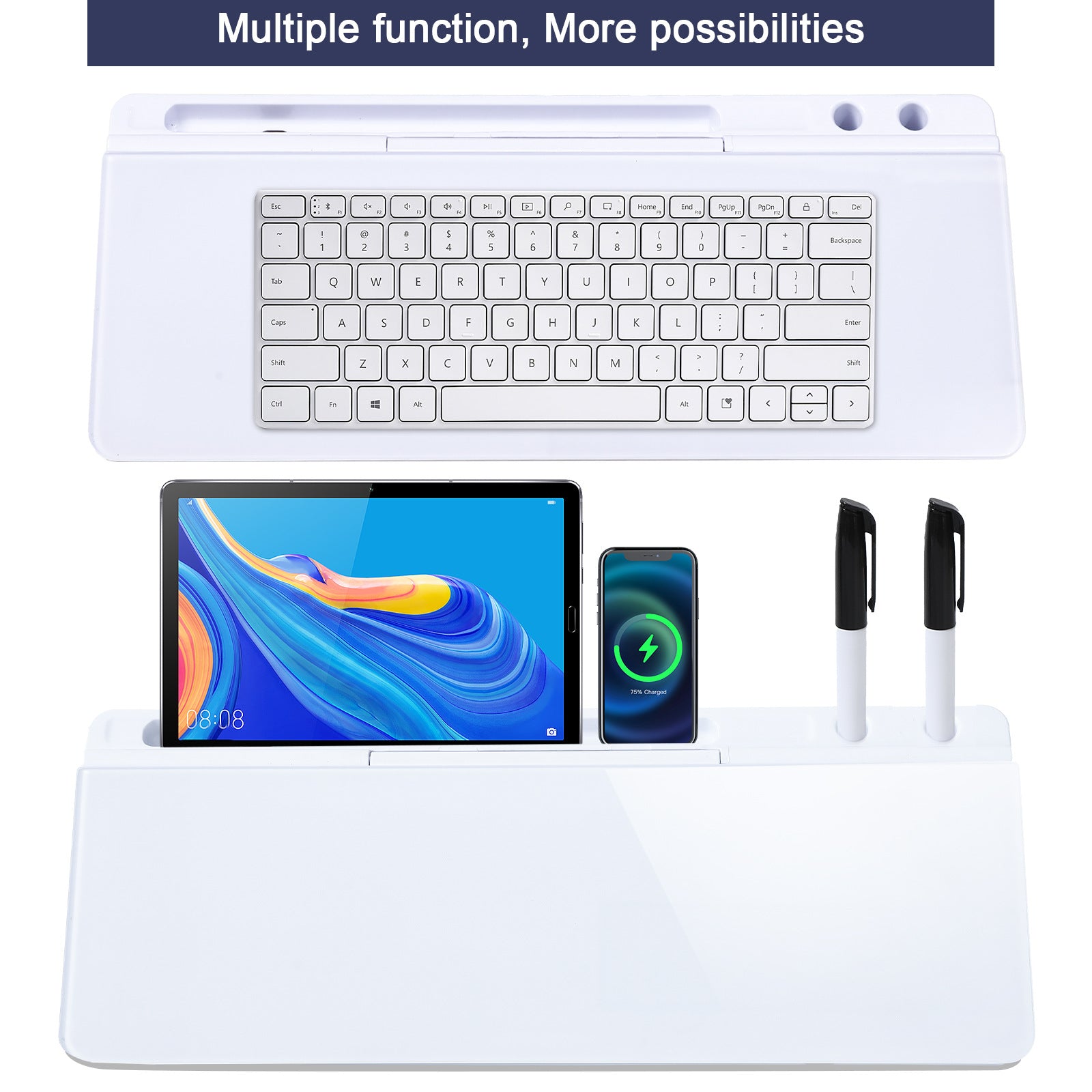 Tablette de stockage de tableau blanc de bureau