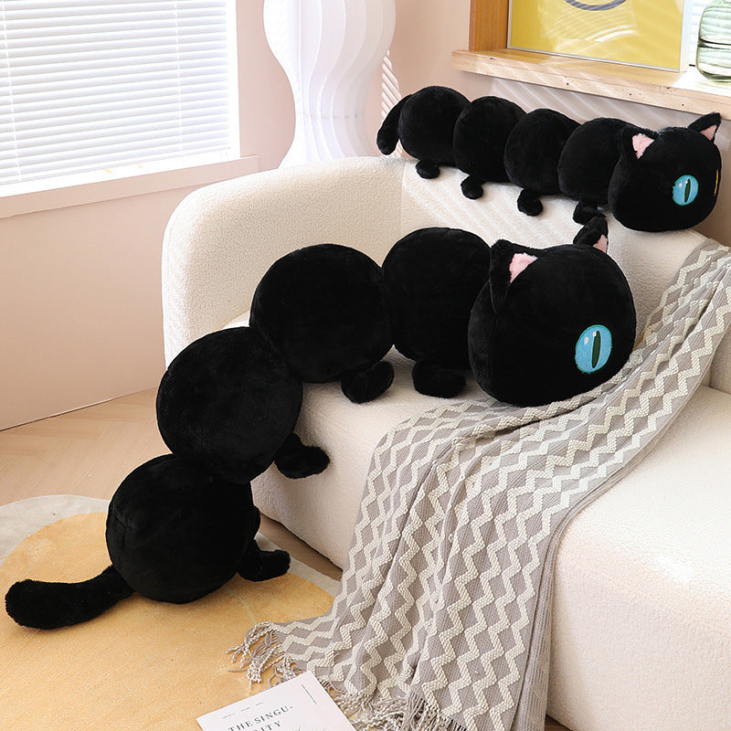 Oreiller de chat hétérochromatique pour le sommeil des jambes