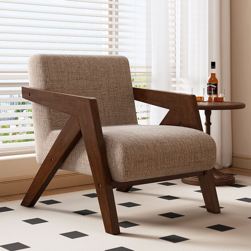 Chaise Canapé simple en bois massif avec dossier