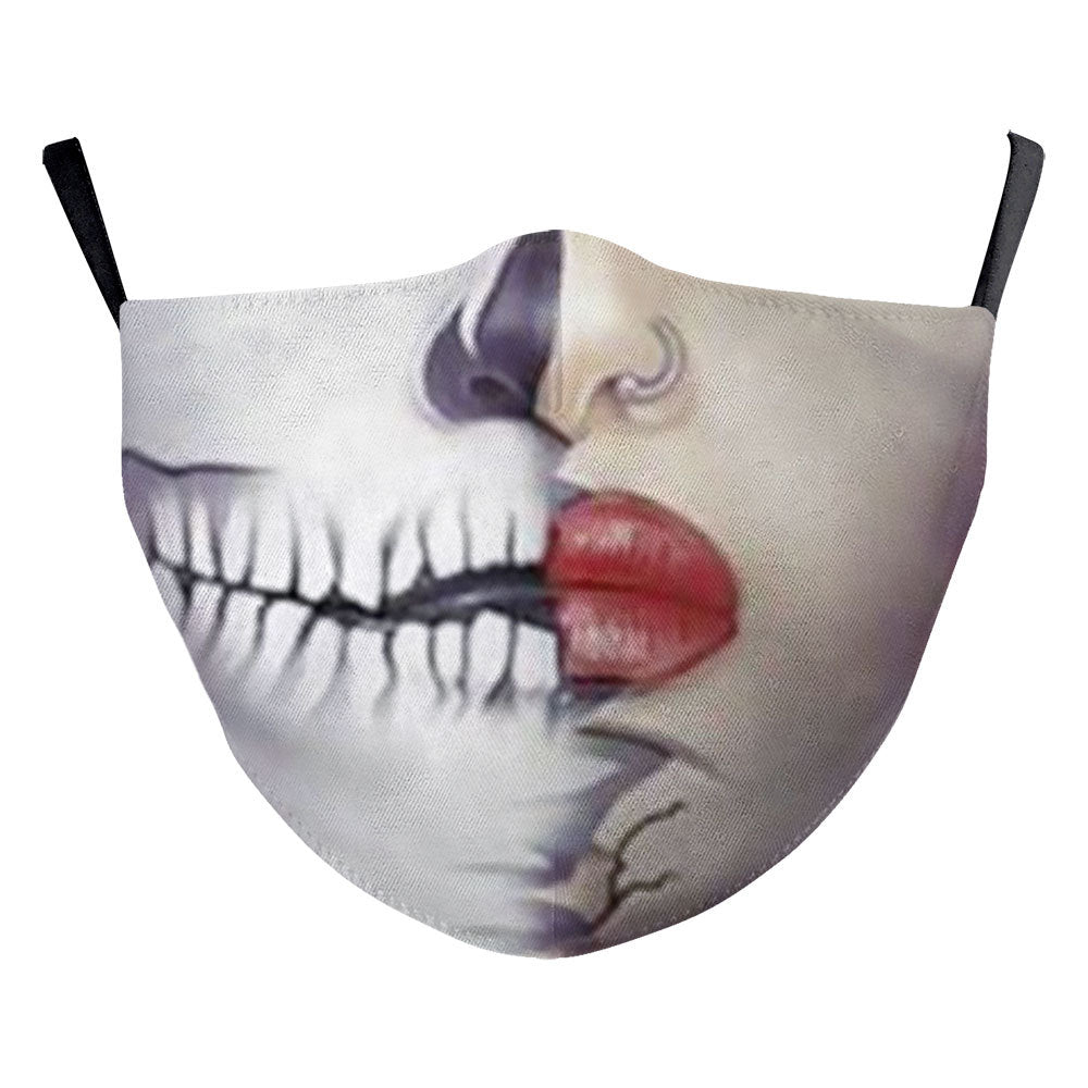 Impression numérique Clown d'Halloween Drôle Double masque de poussière extérieure