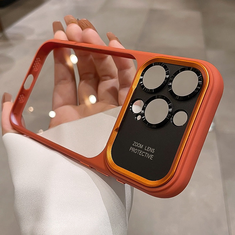 Étui de téléphone à grande vue entièrement inclus avec un bouton de fermeture de caméra intégré