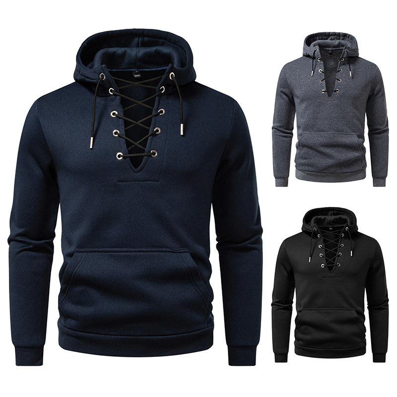 Sweat-shirt à cordes à capuche à capuchon pour homme
