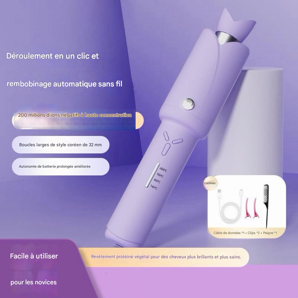 Boucleur Automatique Sans Fil 32 Mm Fer A Boucler Pour Grandes Ondulations Portable Et Ele