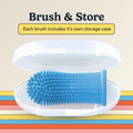 Brosse à dents pour chien et chat 360°, kit doigtier