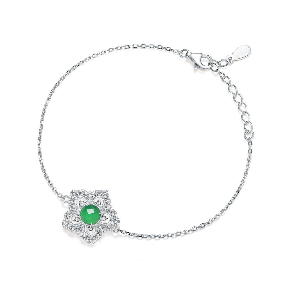 S925 Bracelet de trèfle en argent sterling