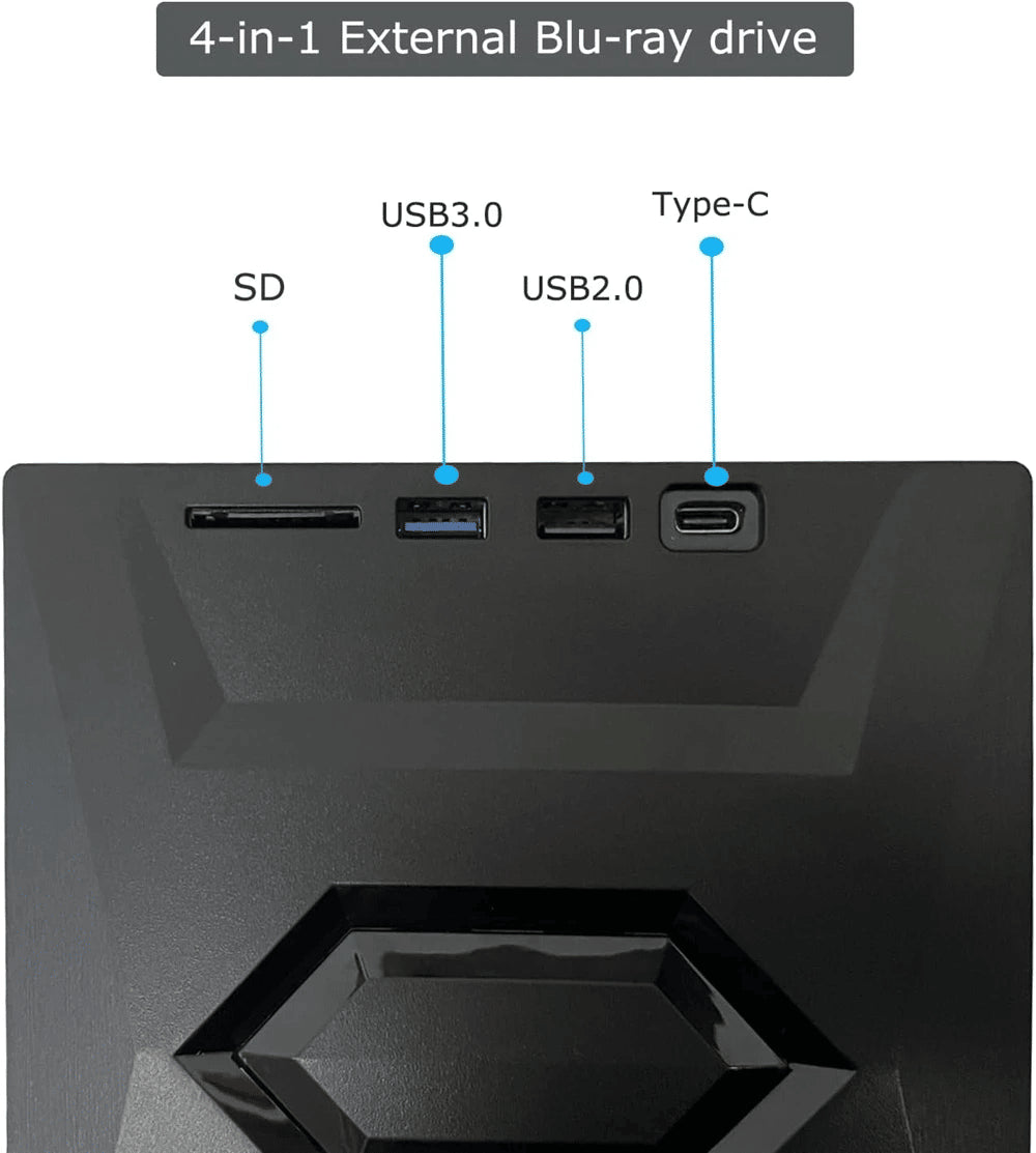 Disque externe CD DVD USB 3.0 Writer Burner Player Pour PC Ordinateur portable Windows 11 10