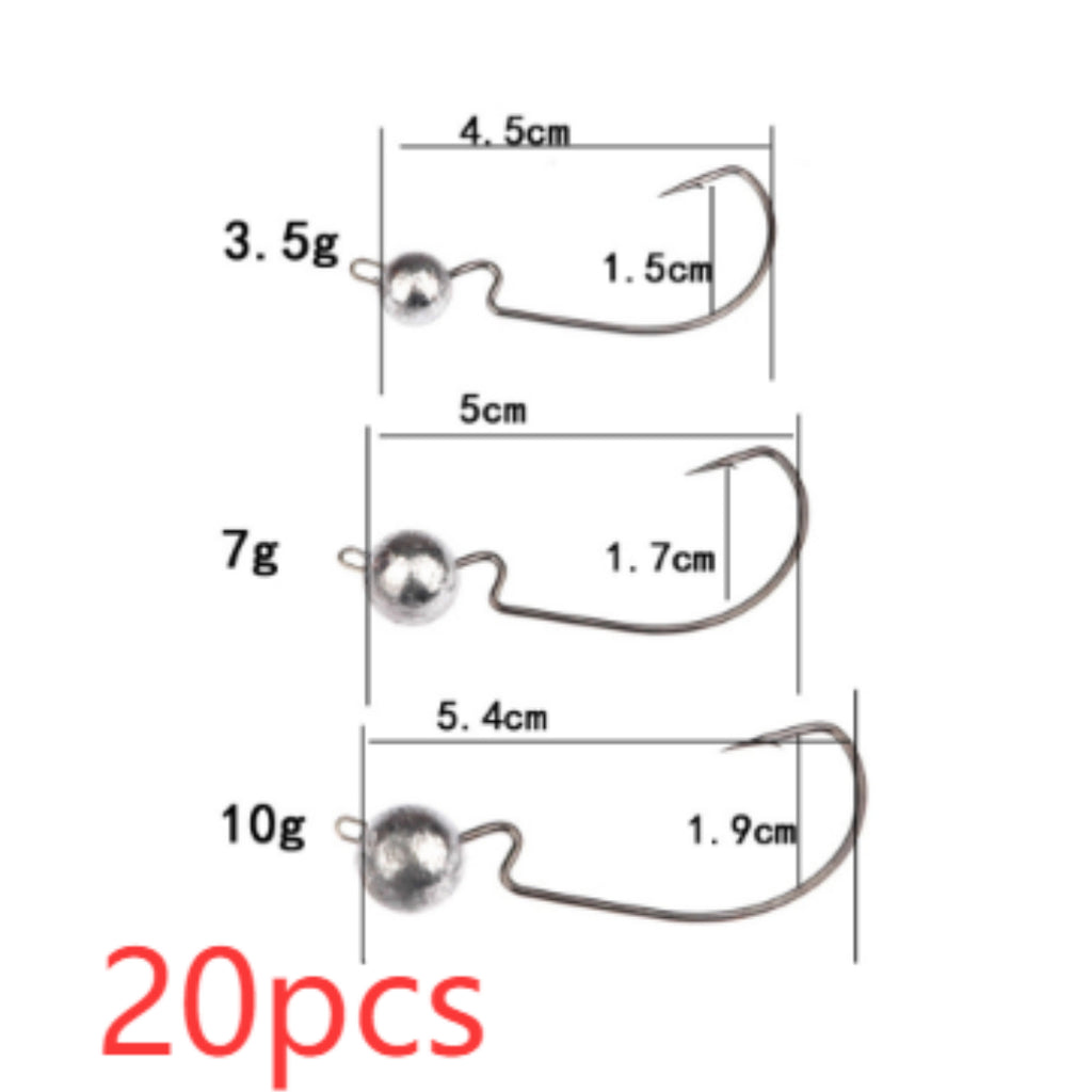 Lead head fishing hook