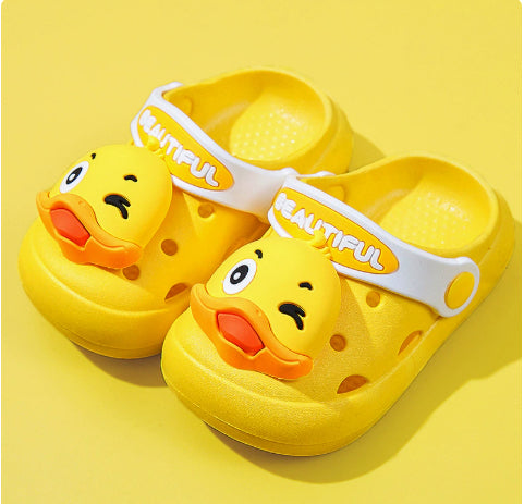 Pantoufles pour enfants Summer Cartoon Baby Soft Bottom Hole Chaussures Garçons et Filles Fermé orteil S