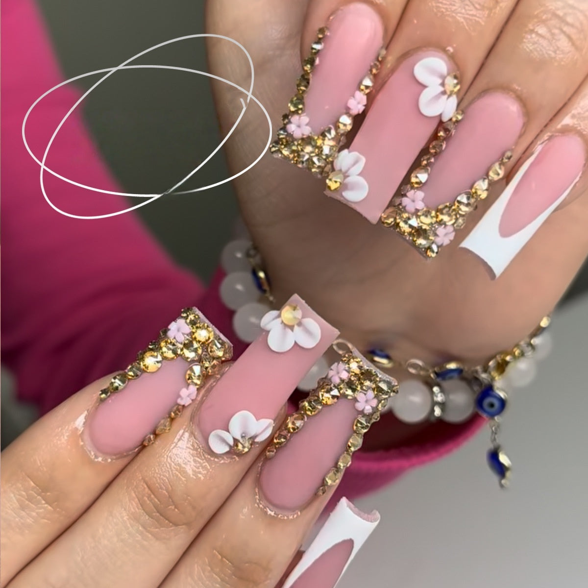 Astuce d'ongle terminée Wearable Court Square
