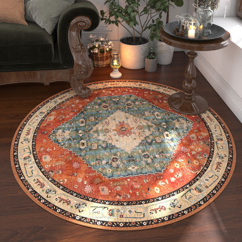 Rug rond de style ethnique bosniaque