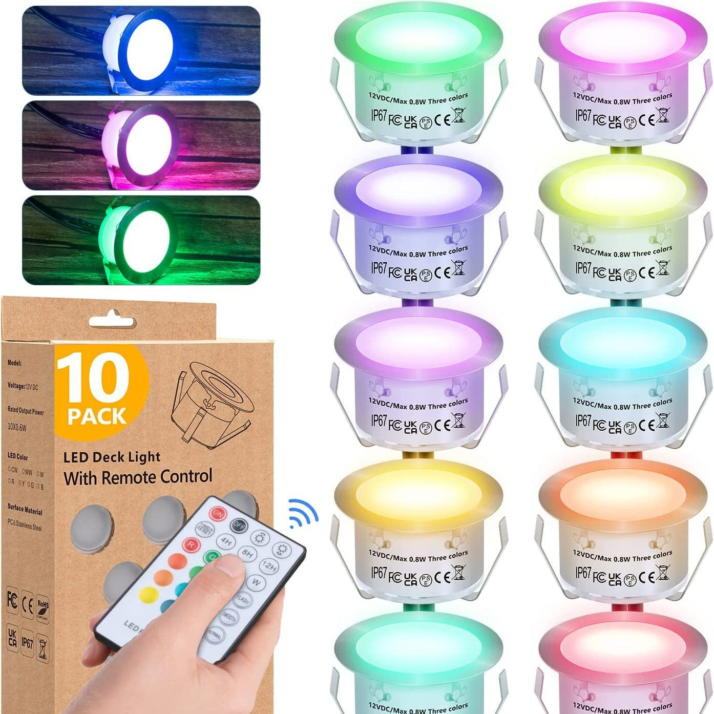 RGB lampe d'extérieur chaîne LED lampe souterraine faible