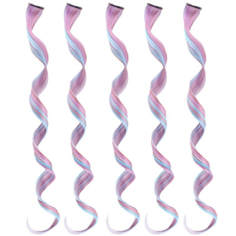 Couleur 1-card Gradient Sans couture droite cheveux bouclés