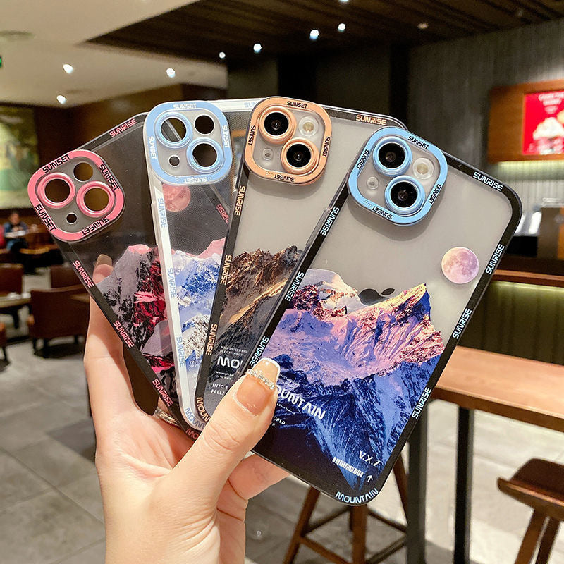 Cas de silicone pour téléphone portable Snow Mountain