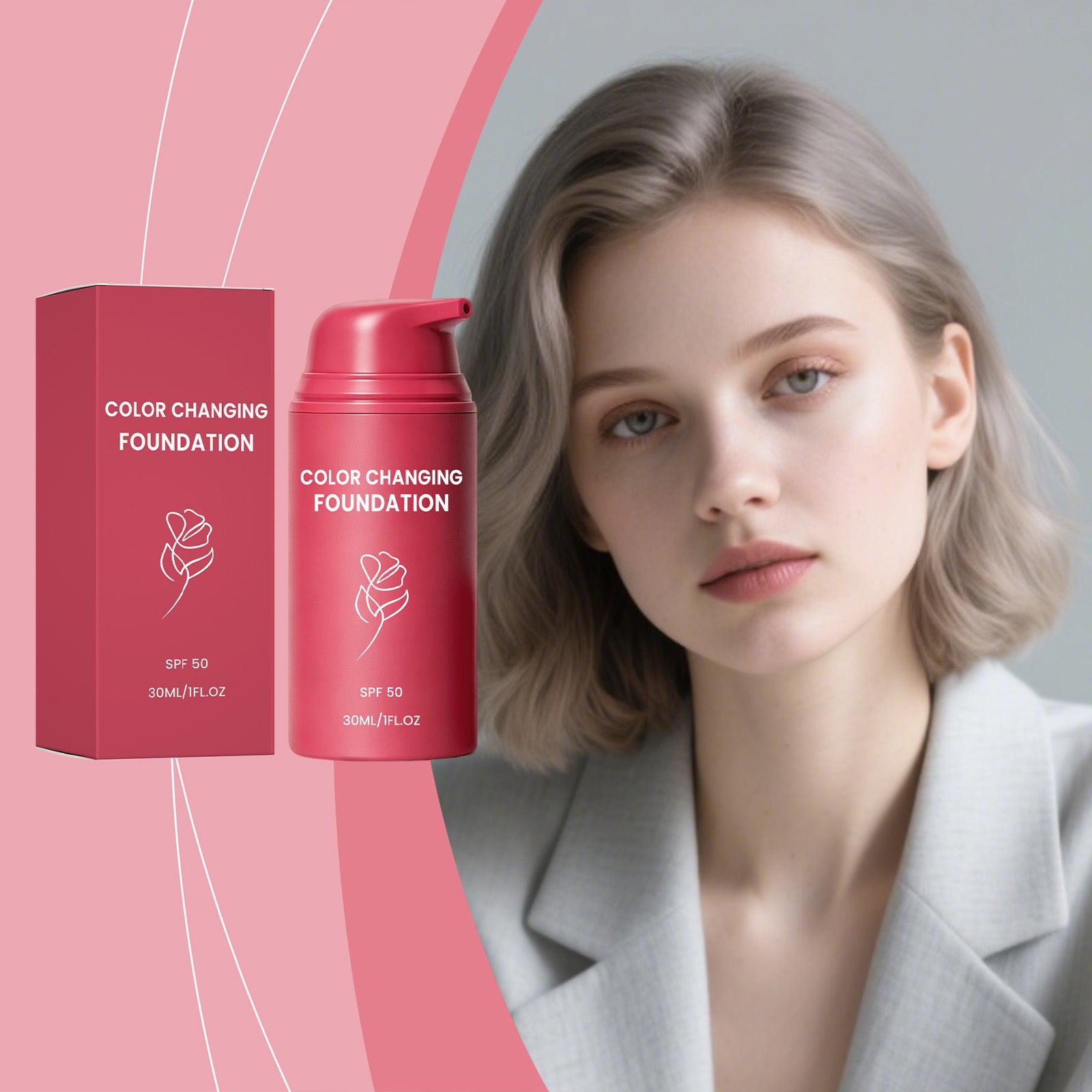 La Fondation pour le changement de température a une texture naturelle et légère