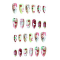 Set de 24 pièces de dessins animés mignons Conseils pour ongles frais et doux
