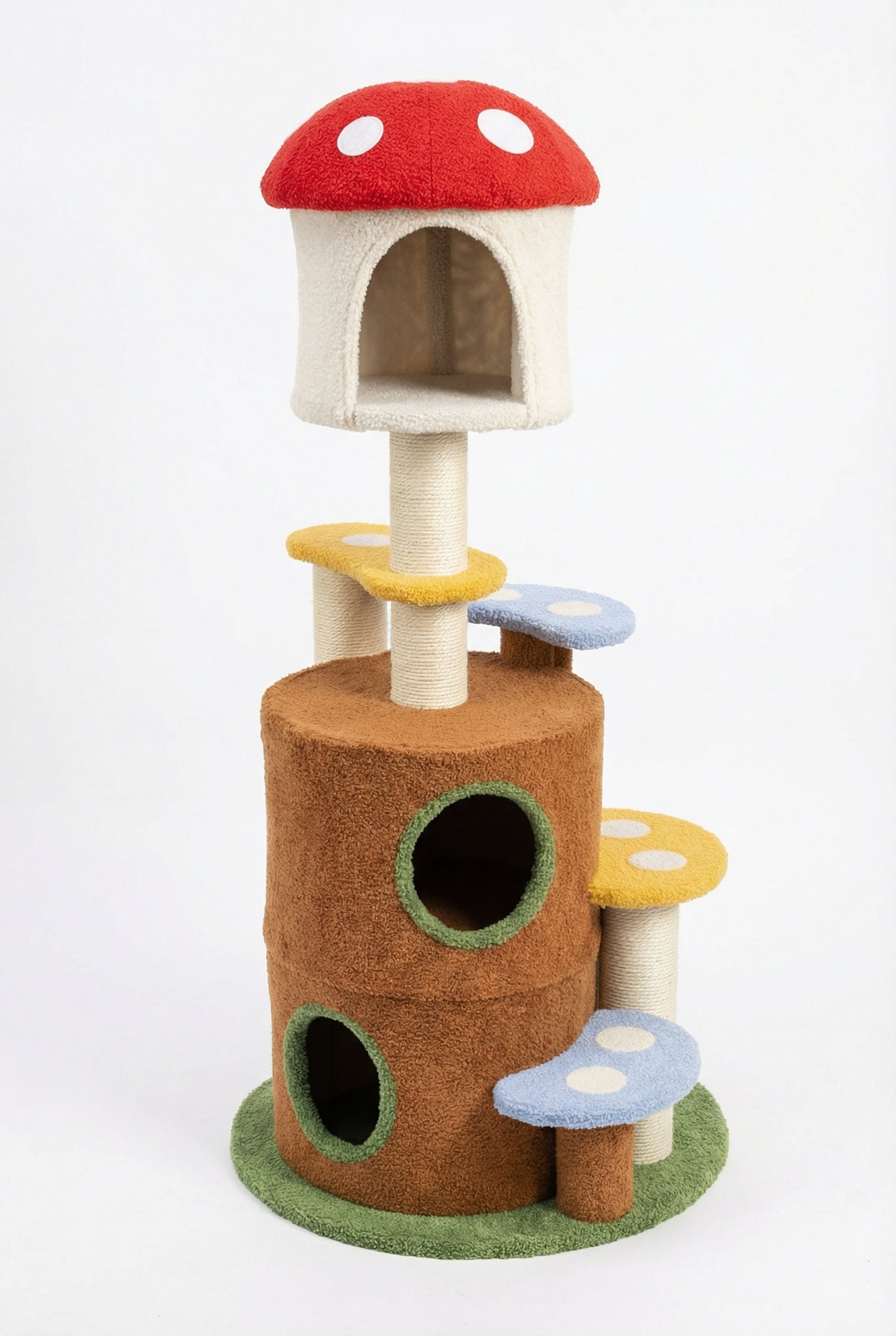 Chat arbre de champignons avec grande échelle de plate-forme condo