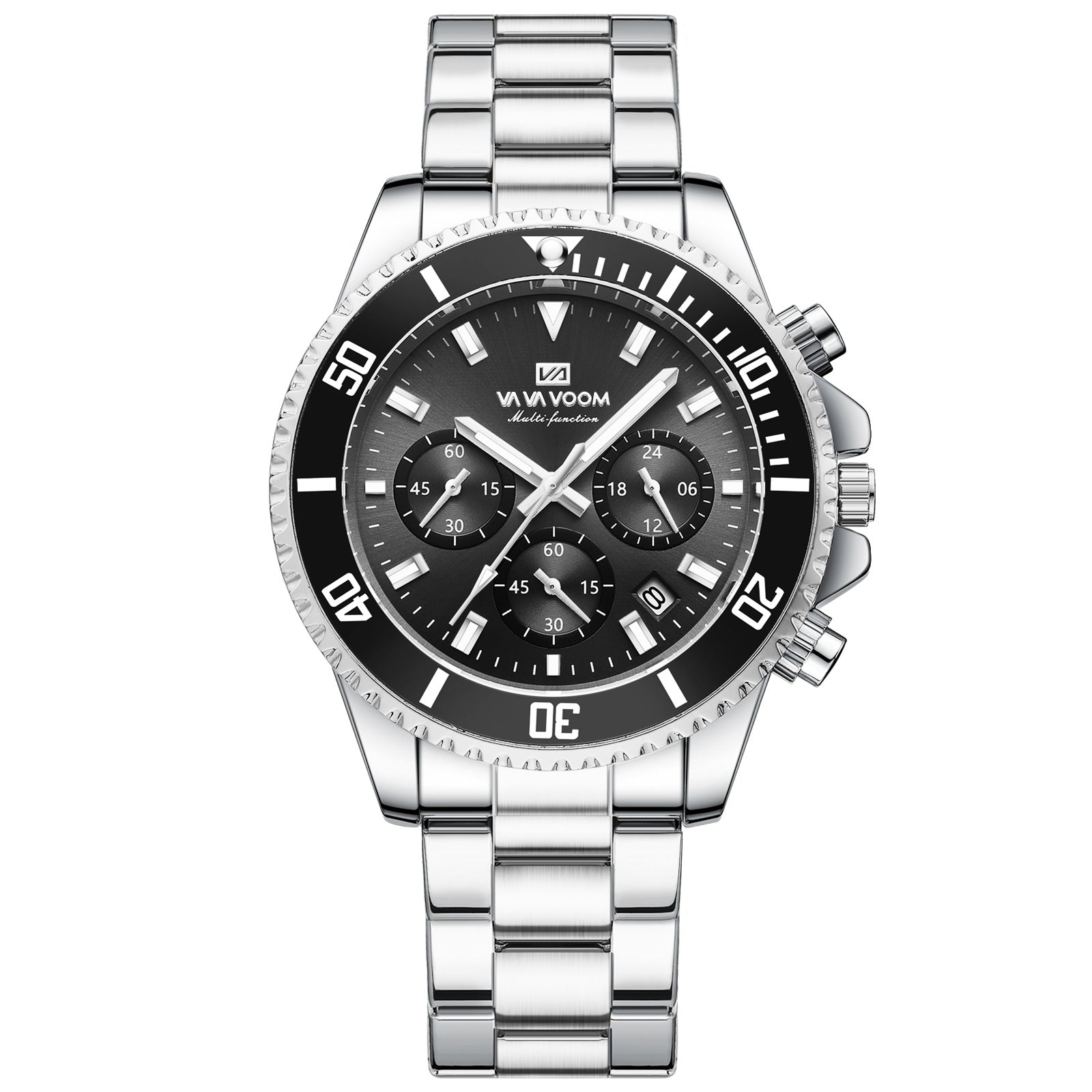 Montre Quartz multifonctionnelle à trois yeux étanche Et lumineux