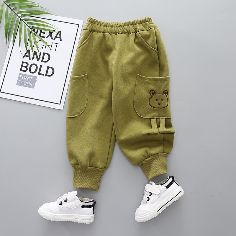 Pantalon de garçons Automne et d'hiver Enfants Velvet Sport