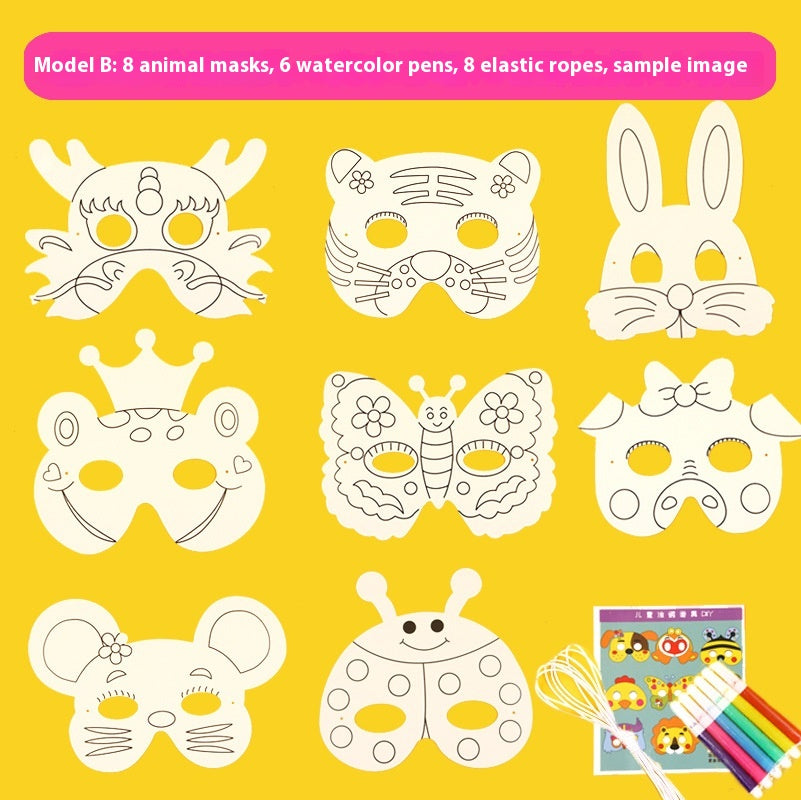 Carte de papier vierge Masque Dessin à la main
