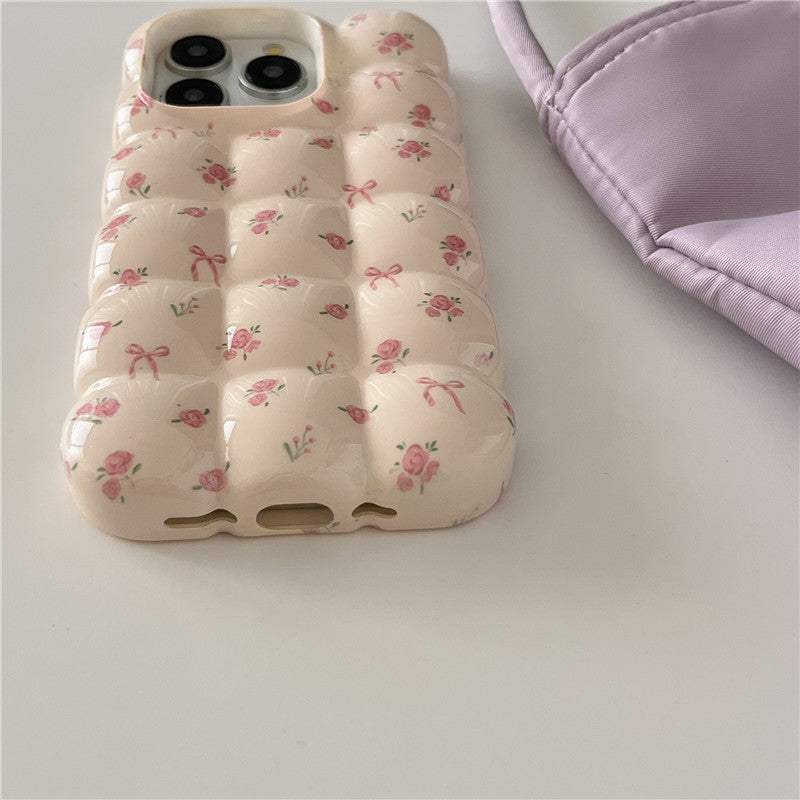 Modèle floral Egg 3D Waffle cas téléphone