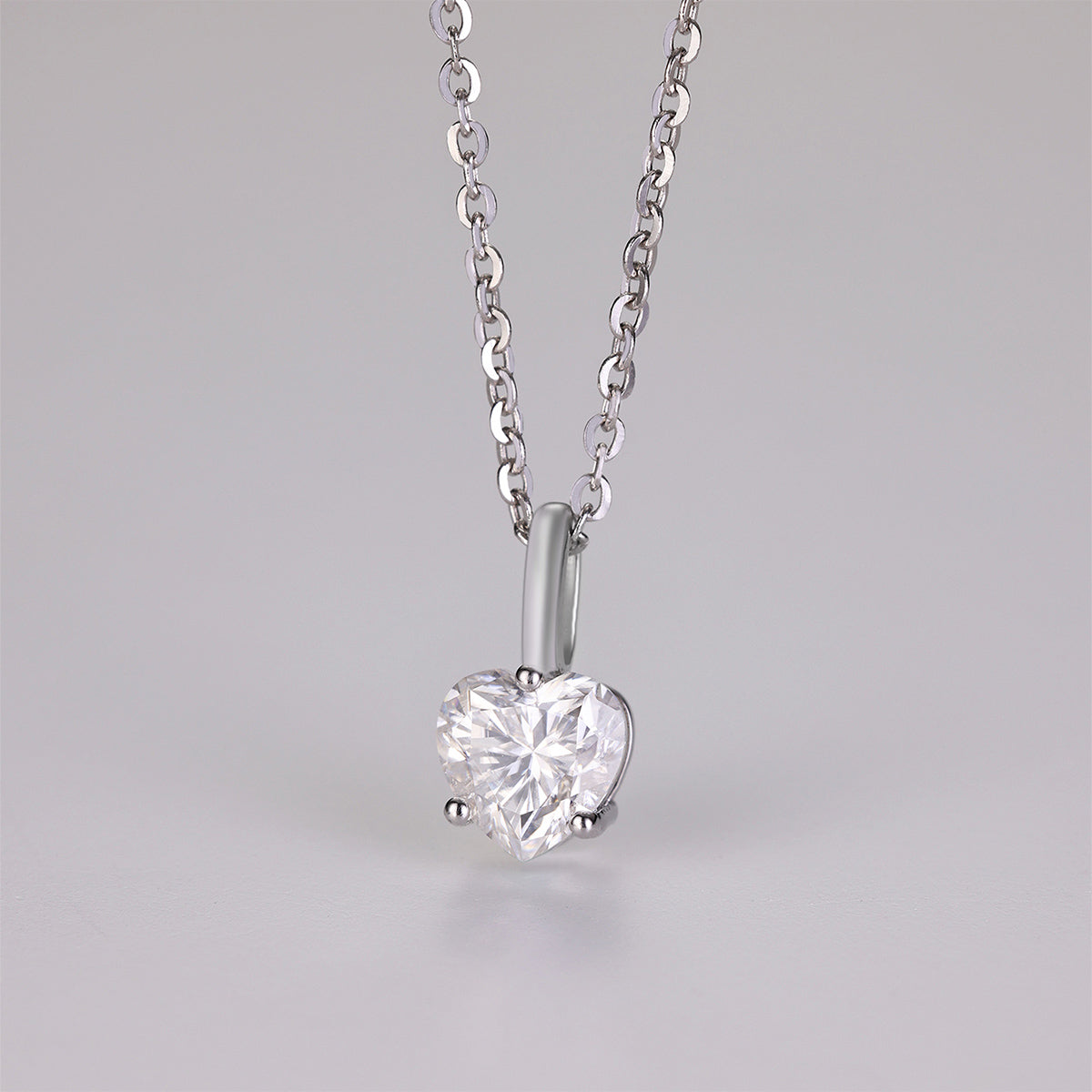 S925 Argent plaqué or 6x6mm Collier en mousse 45cm D Couleur VVS1 GRA Certifié boîte cadeau