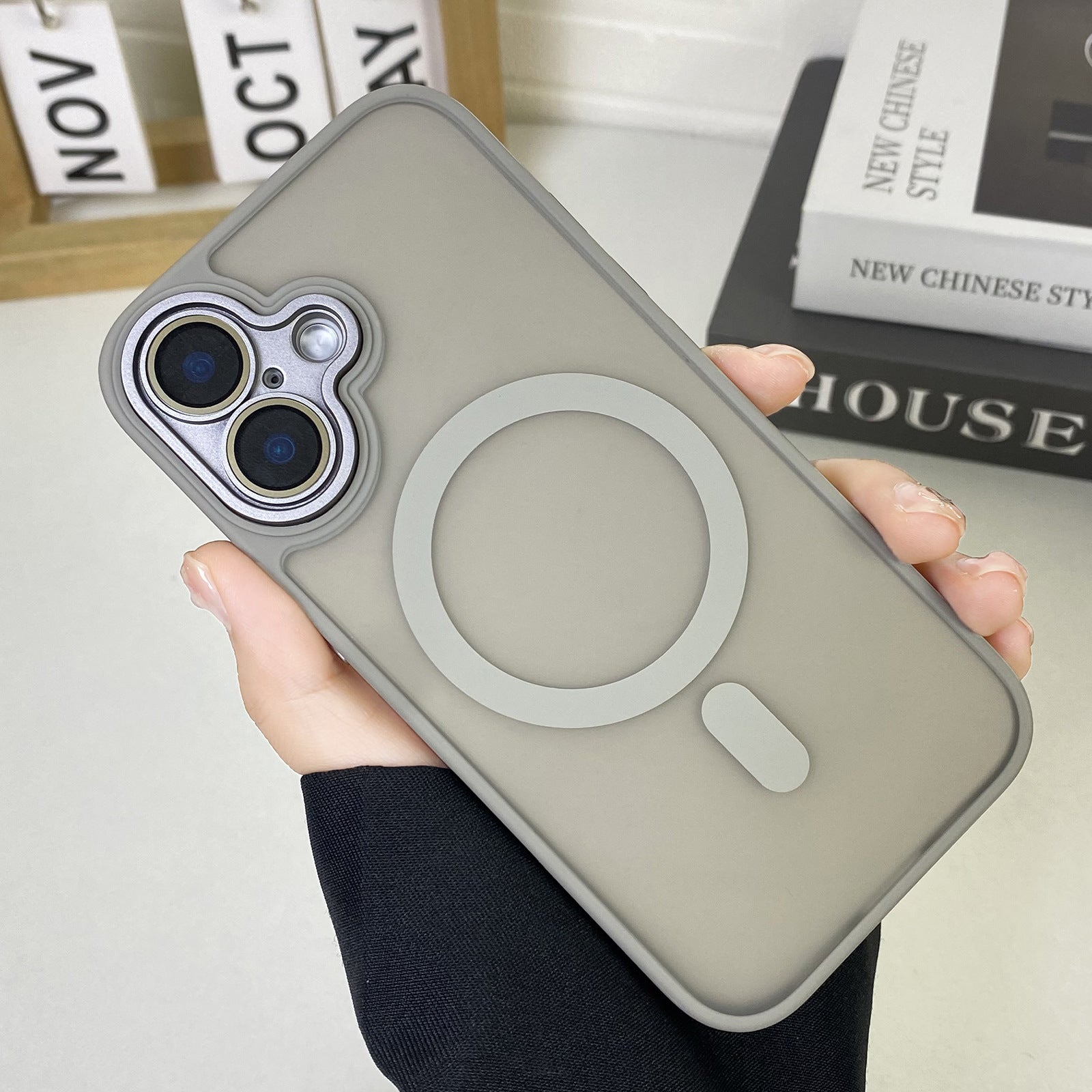 JD Magnetic Matte Phone Case Tout inclus résistant à la chute