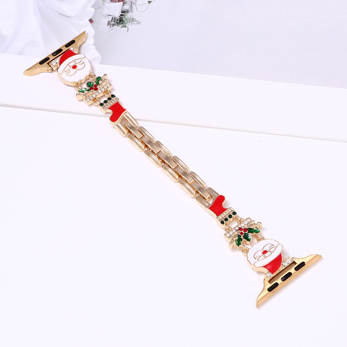 Bracelet de montre Decor de fête de Noël compatible avec les montres