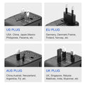 Chargeur de voyage 2USB 2 Type-C prise universelle