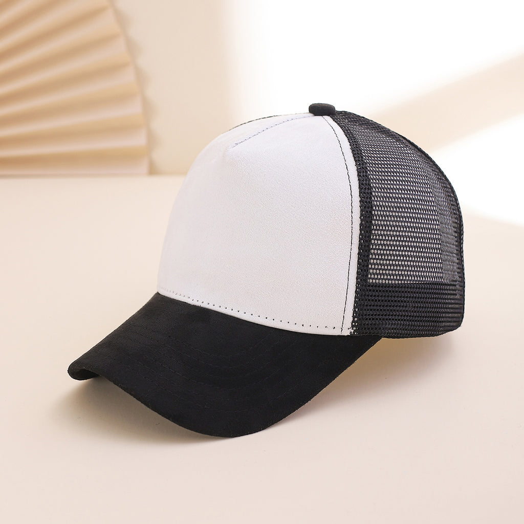 Simple et polyvalent Imitation Tissu Suede Casquette de baseball multicolore pour l'été extérieur