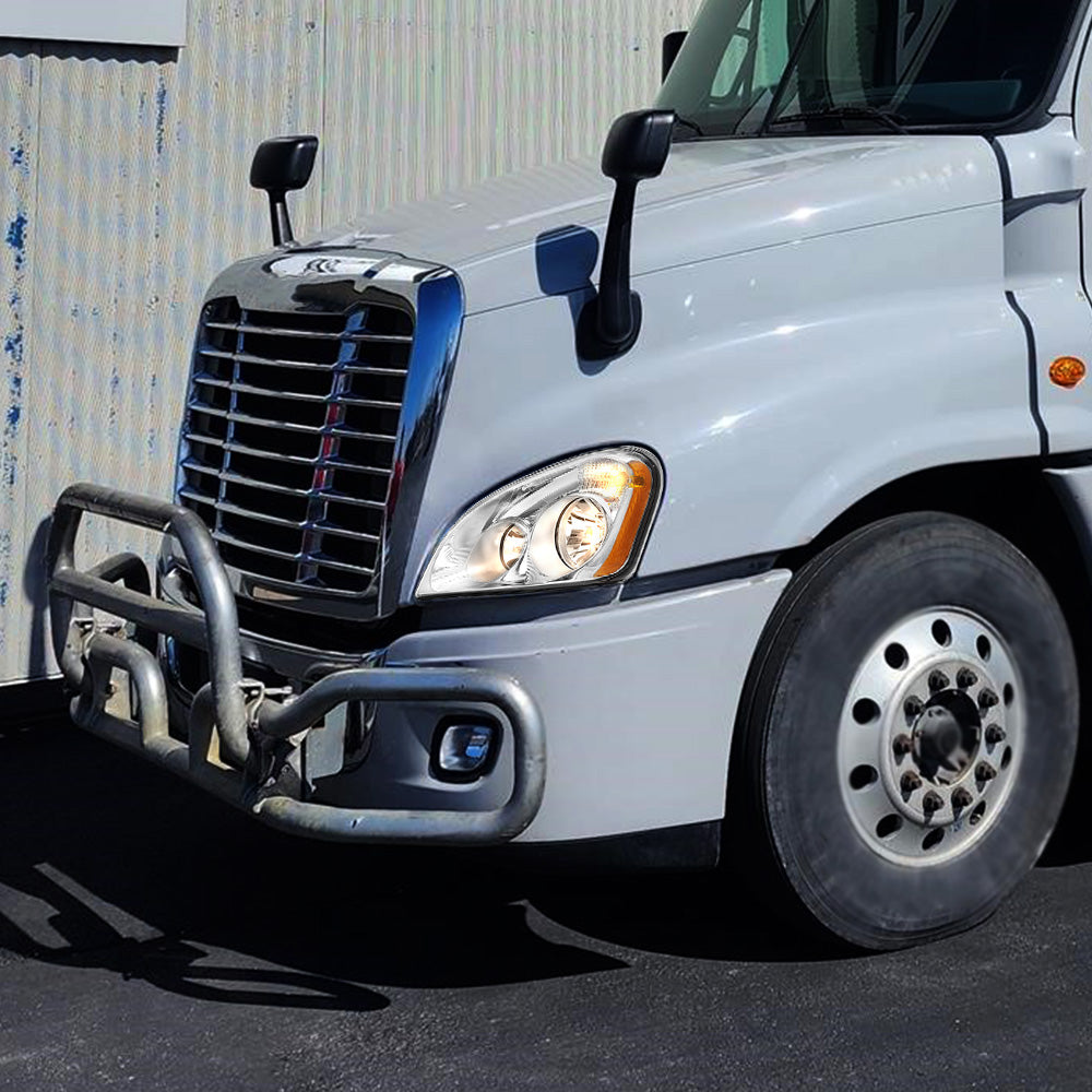 Chrome phares compatibles avec 2008-2016 Freightliner Cascadia avec des ampoules halogènes paire