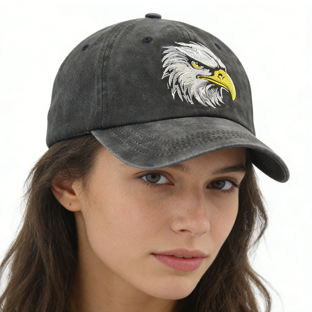 Chapeaux à tête d'aigle à tête blanche brodée de 2pcs