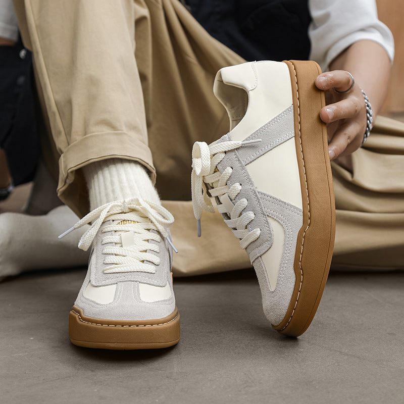 Chaussures Blanc Chaussures Allemandes de Formation Chaussures Niche Chaussures Populaires Japonais Style Hommes Chaussures