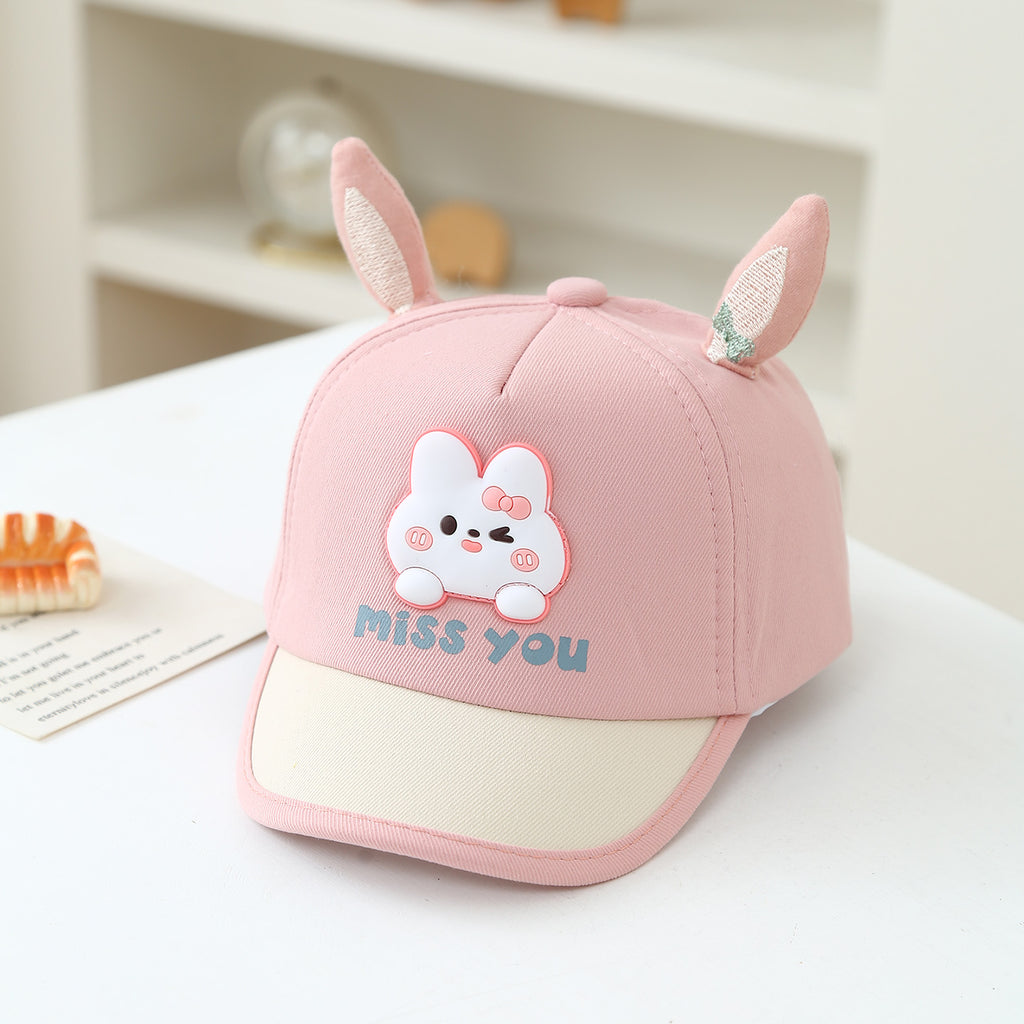 Summer Cartoon Mute Animal Lettre Casquette de baseball pour bébés de 3 à 18 mois